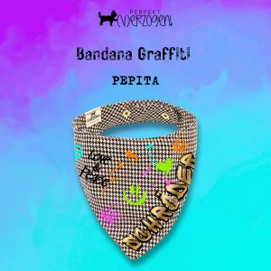 Hundehalstuch / Bandana Graffiti Pepita