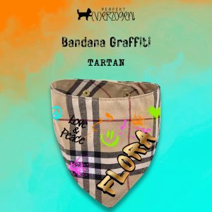 Hundehalstuch / Bandana Graffiti Tartan
