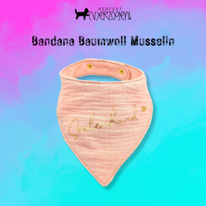 Musselin Hundehalstuch - Bandana mit Name oder Wunschtext